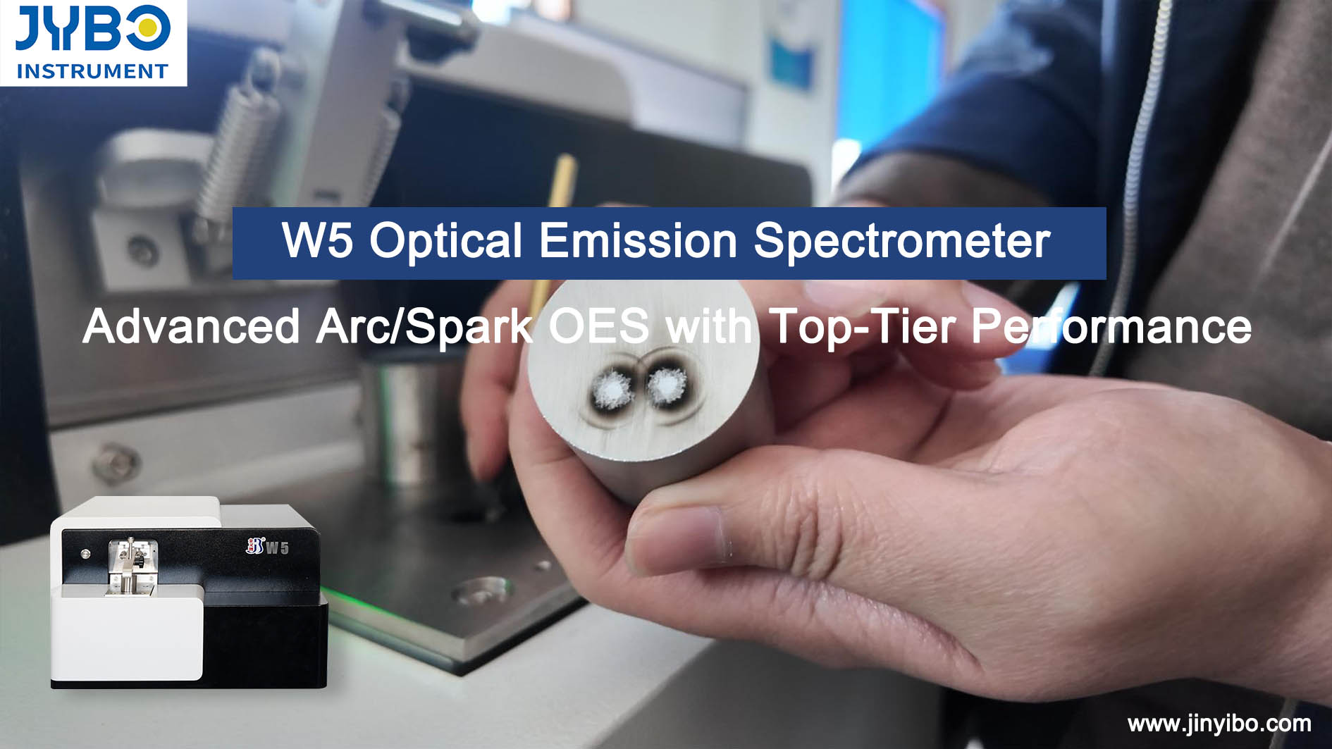 El espectrómetro de emisión óptica W5 es el OES de arco/chispa más avanzado con rendimiento superior.
