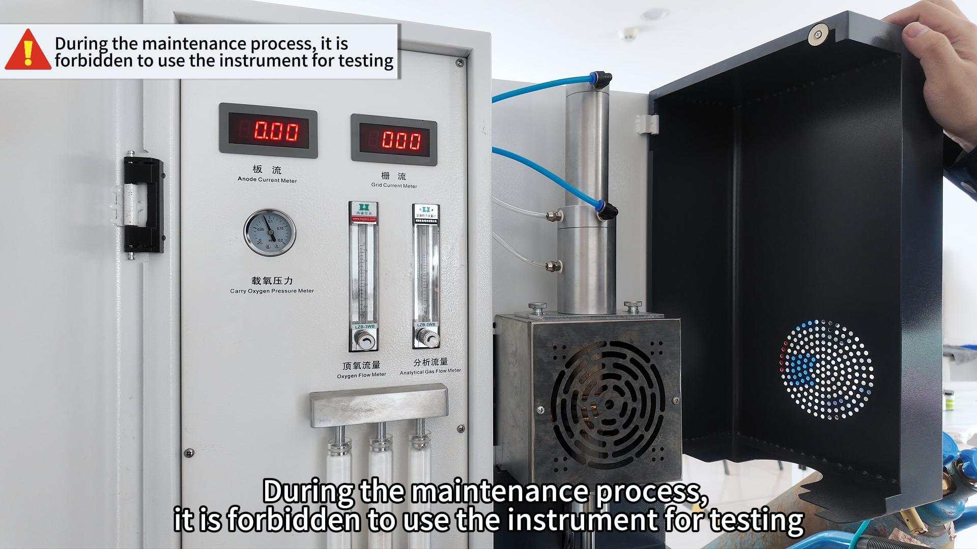 Analizador de azufre de carbono (análisis elemental) Ajuste del caudalímetro de gas analítico